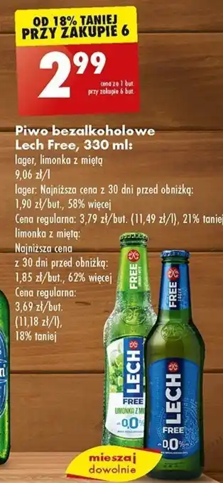 Biedronka Piwo bezalkoholowe Lech Free 330 ml oferta