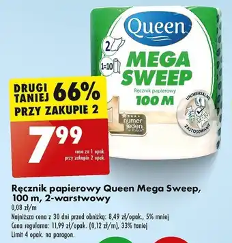 Biedronka Ręcznik papierowy Queen Mega Sweep oferta