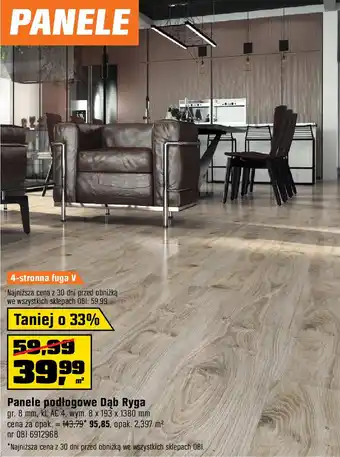 OBI Swiss Krono Panel podłogowy Dąb Ryga 8 mm AC 4 oferta