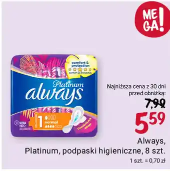 Rossmann Always, Platinum, podpaski higieniczne, 8 szt. oferta