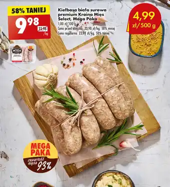 Biedronka Kiełbasa biała Kraina Mięs oferta