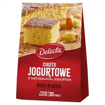 Biedronka Delecta Duża Blacha Ciasto jogurtowe z naturalnym jogurtem mieszanka do wypieku ciasta 640 g oferta