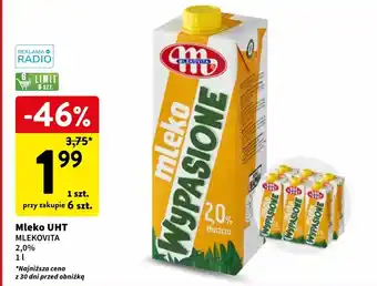 Intermarche Mleko UHT MLEKOVITA 2,0% 1l oferta