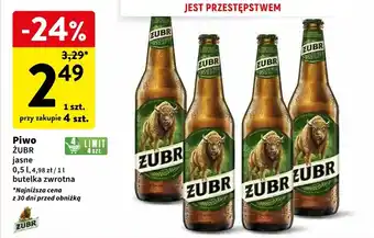 Intermarche Piwo ŻUBR 0,5l oferta