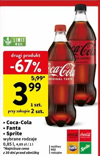 Intermarche Coca-Cola Fanta Sprite oferta