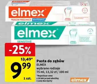 Intermarche Pasta do zębów ELMEX 75ml oferta