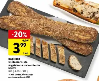 Intermarche Bagietka wieloziarnista wypiekana na kamieniu NOWEL 310g oferta