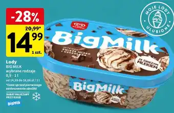 Intermarche Lody BIG MILK 0,9-1l oferta