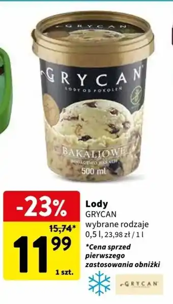 Intermarche Lody GRYCAN 0,5l oferta