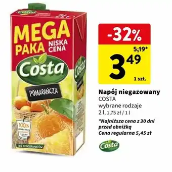 Intermarche Napój niegazowany COSTA 2l oferta