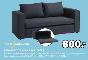 KANAPA ROZKŁADANA SKILLEBEKK 126x195cm