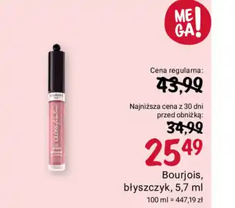 Rossmann Bourjois, błyszczyk, 5,7 ml oferta