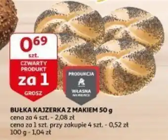 Auchan BUŁKA KAJZERKA Z MAKIEM 50 g oferta