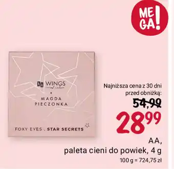 Rossmann AA, paleta cieni do powiek, 4 g oferta