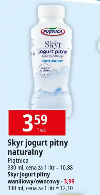 E.Leclerc Skyr jogurt pitny naturalny Piątnica 330 ml oferta