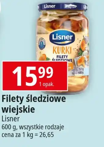 E.Leclerc Filety śledziowe wiejskie Lisner 600 g oferta