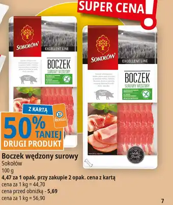 E.Leclerc Boczek wędzony surowy Sokołów 100 g oferta