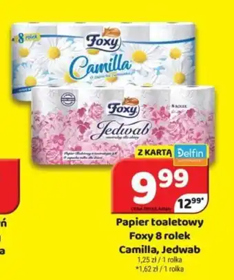 Delfin Papier toaletowy Foxy 8 rolek Camilla, Jedwab oferta