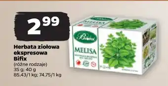 Netto Herbata ziołowa ekspresowa Bifix oferta