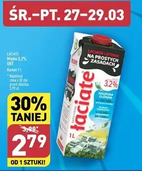 ALDI Łaciate Mleko UHT 3,2 % 1 l oferta
