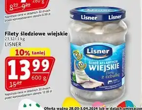 Prim Market Lisner Śledź atlantycki Wiejskie filety z cebulką 600 g oferta