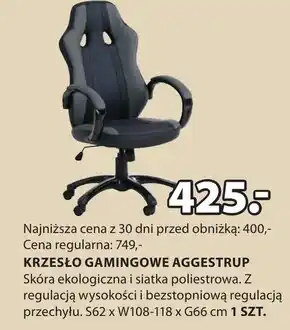 JYSK Krzesło gamingowe oferta