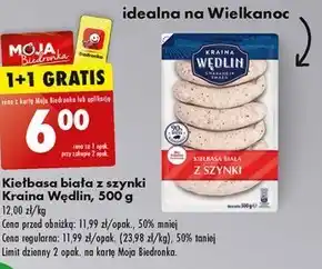 Biedronka Kiełbasa biała Kraina Wędlin oferta