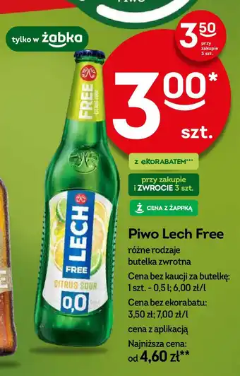 Żabka Piwo Lech Free 0,5 l oferta