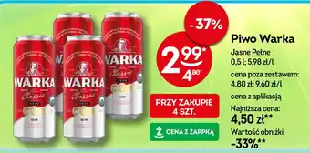 Żabka Piwo Warka Jasne Pełne 0,5 l oferta