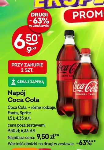 Żabka Napój Coca Cola 1,5 l oferta