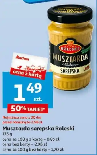 Auchan Musztarda sarepska Roleski 175 g oferta