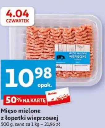 Auchan Mięso mielone z łopatki wieprzowej 500 g oferta