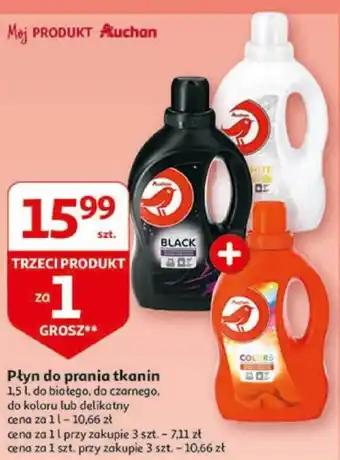 Auchan Płyn do prania tkanin 1,5l oferta