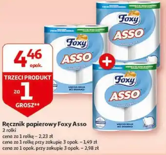 Auchan Ręcznik papierowy Foxy Asso 2 rolki oferta