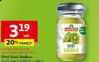 Auchan Shot kiwi Andros 55ml oferta