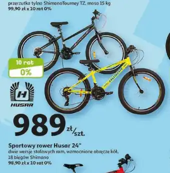 Auchan Sportowy rower Husar 24" oferta