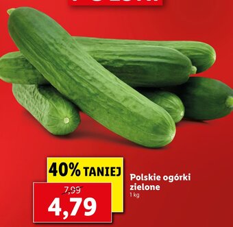Lidl Polskie ogórki zielone 1kg oferta