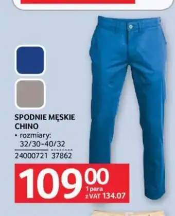 Selgros SPODNIE MĘSKIE CHINO oferta