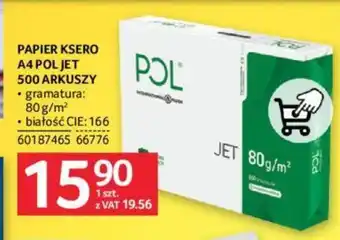 Selgros PAPIER KSERO A4 POLJET 500 ARKUSZY oferta