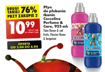 Biedronka Płyn do płukania tkanin Coccolino Perfume & Care, 925 ml oferta