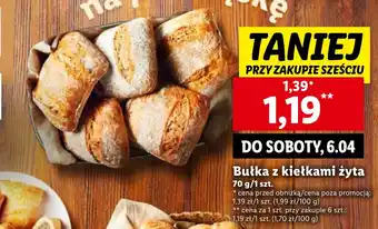 Lidl Bułka z kiełkami żyta 70g oferta