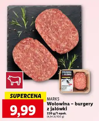 Lidl MARKS Wołowina burgery z jałówki 220g oferta