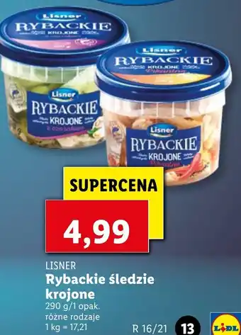 Lidl Rybackie śledzie krojone 290g oferta