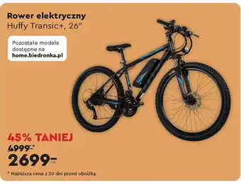 Biedronka Rower elektryczny Huffy oferta