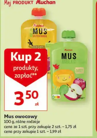 Auchan Mus owocowy Auchan oferta