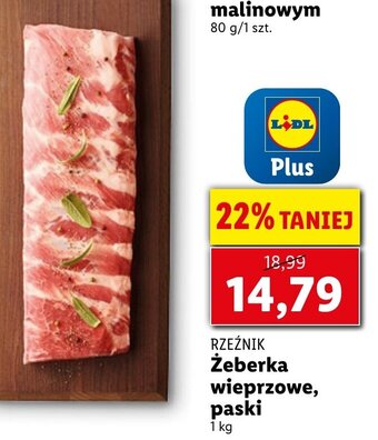 Żeberka wieprzowe paski 1kg