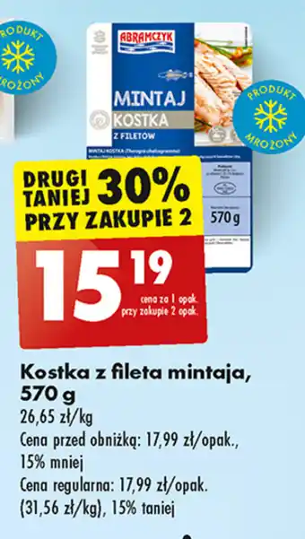 Biedronka Kostka z fileta mintaja, 570 g oferta