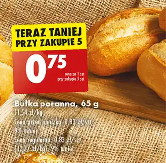 Biedronka Bułka poranna, 65 g oferta