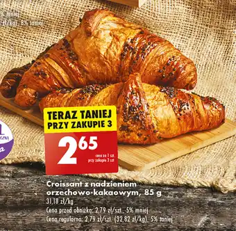 Biedronka Croissant z nadzieniem orzechowo-kakaowym, 85 g oferta