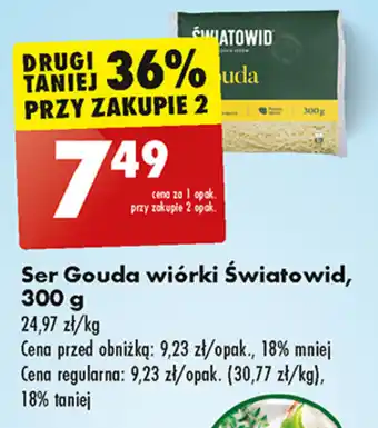 Biedronka Ser Gouda wiórki Światowid, 300 g oferta